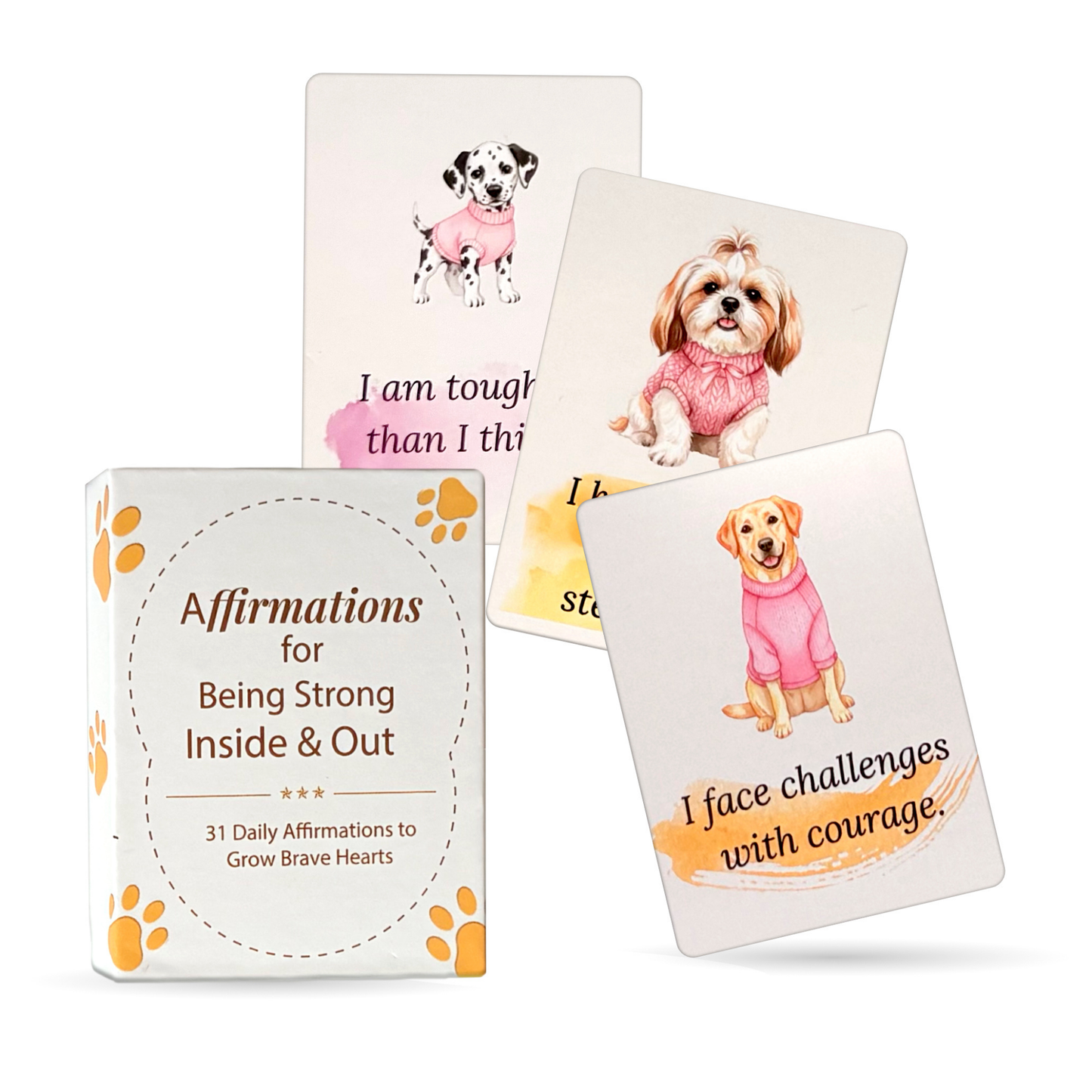 Affirmations for Being Strong in and Out, 31 Positive Daily Affirmations for Kids to Build Confidence, Self-Esteem & Positive Thinking, Cute Rainbow Design