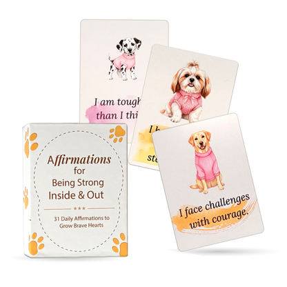 Affirmations for Being Strong in and Out, 31 Positive Daily Affirmations for Kids to Build Confidence, Self-Esteem & Positive Thinking, Cute Rainbow Design