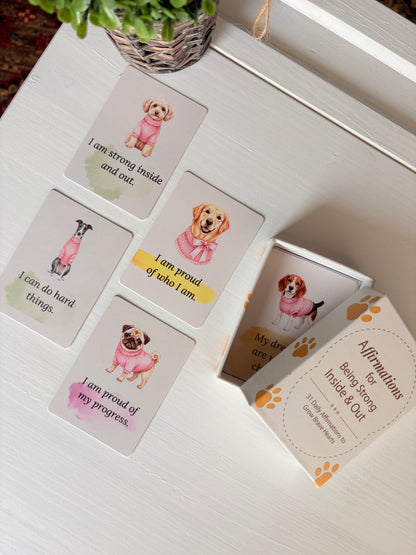 Affirmations for Being Strong in and Out, 31 Positive Daily Affirmations for Kids to Build Confidence, Self-Esteem & Positive Thinking, Cute Rainbow Design